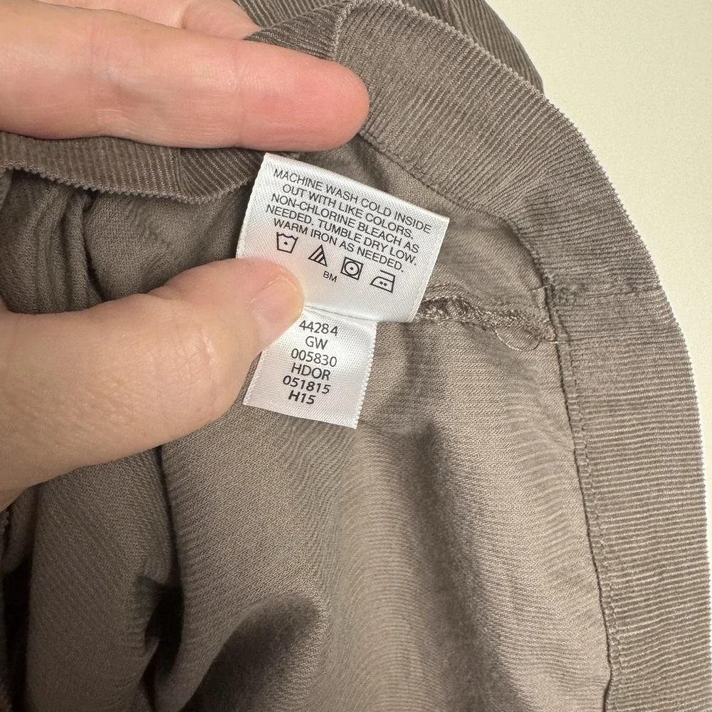 Hanna Andersson Gray Brown Corduroy Dress Girl Ruffled Long Sleeve Size 100 (3T) - Picture 6 of 7